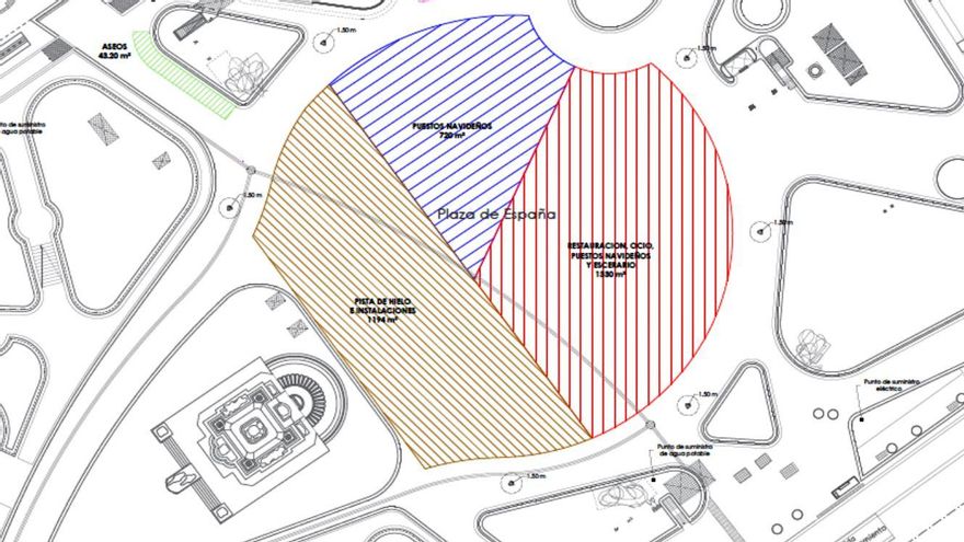 Nuevo concurso para explotar en Navidad el 'feriódromo' de Almeida en Plaza de España por 40.000 euros
