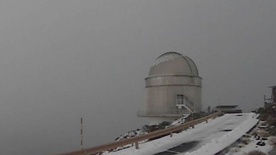 Continuará nevando este jueves en las cumbres de La Palma