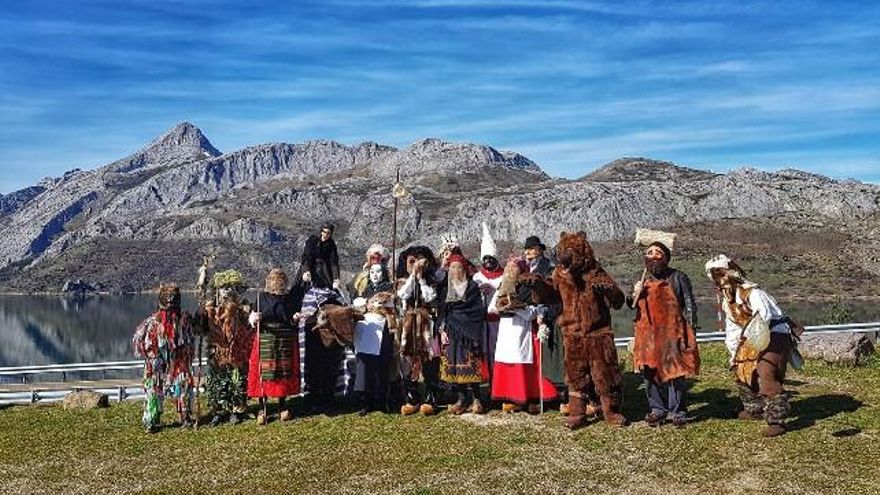 Último antruido de Riaño, en febrero de 2020, antes de la declaración de la pandemia de coronavirus.