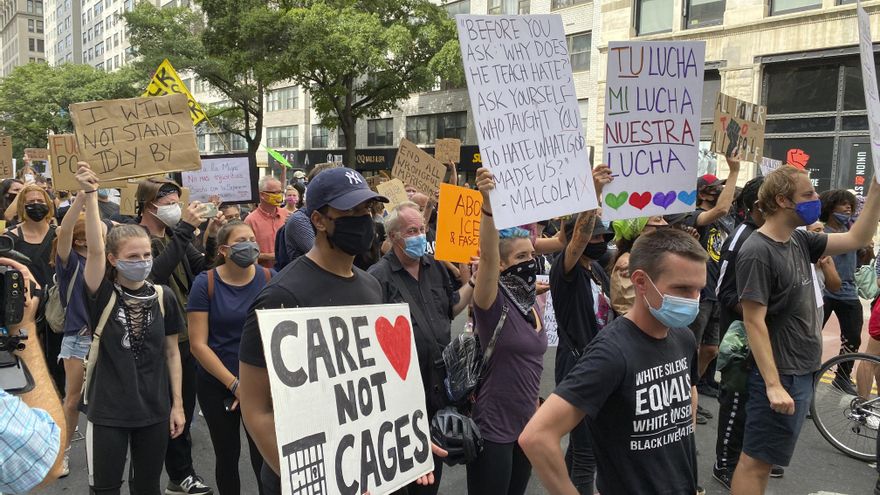 Manifestaciones contra los abusos policiales y del ICE en Nueva York