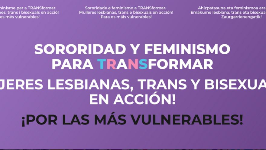 La pancarta de la cabecera de la manifestación.