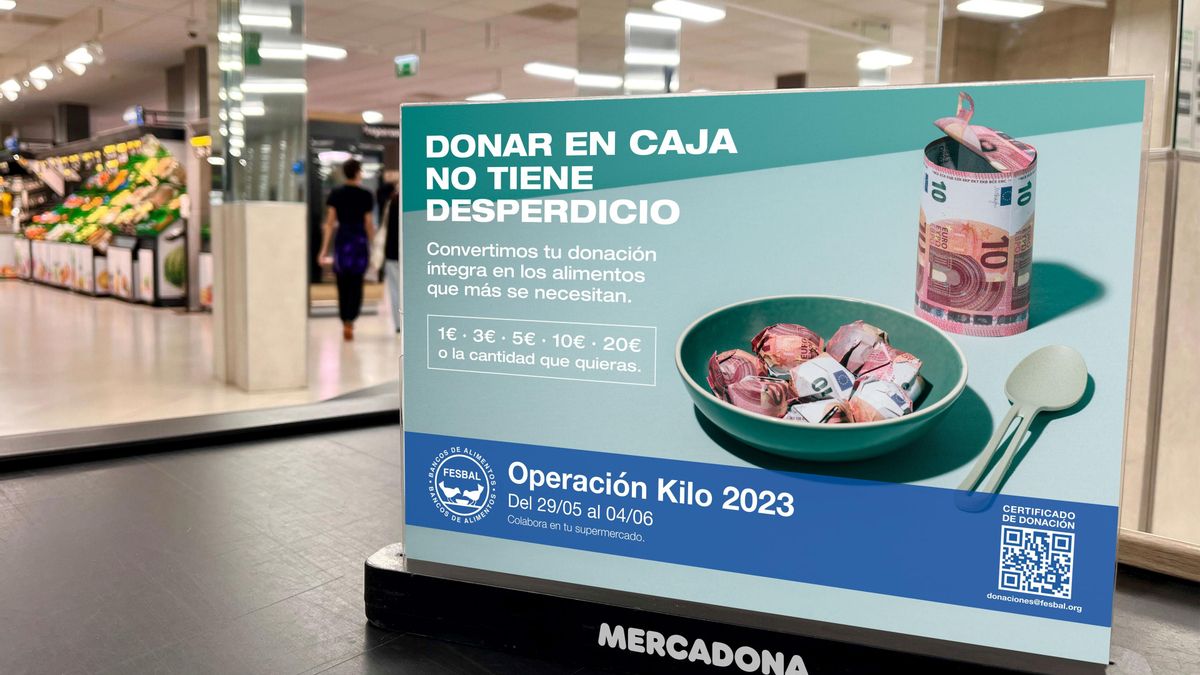 Cartelería Operación Kilo en tienda de Mercadona
