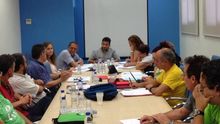 Vicent Marzà en una reunión de la Mesa sectorial de la Educación