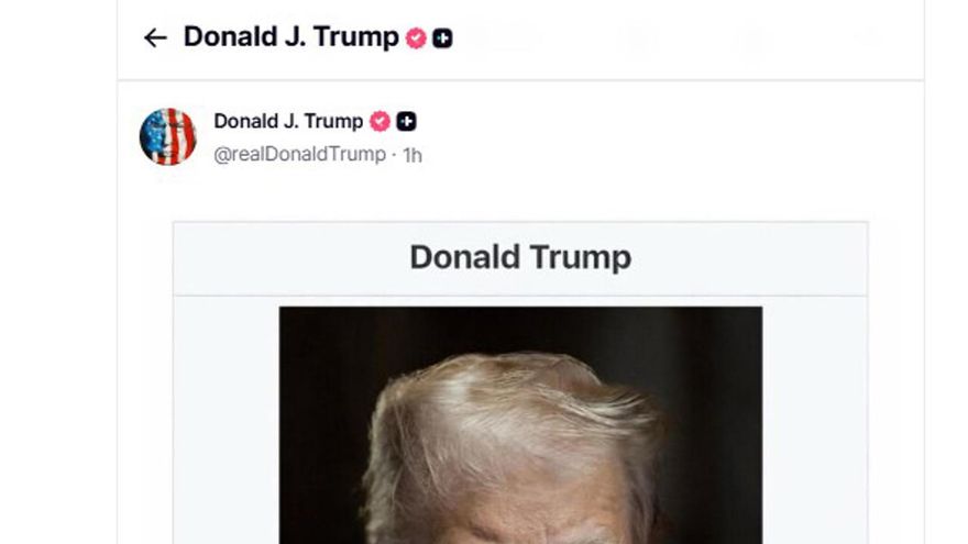Trump publica una foto suya manipulada con el cargo de "presidente en funciones de Venezuela"