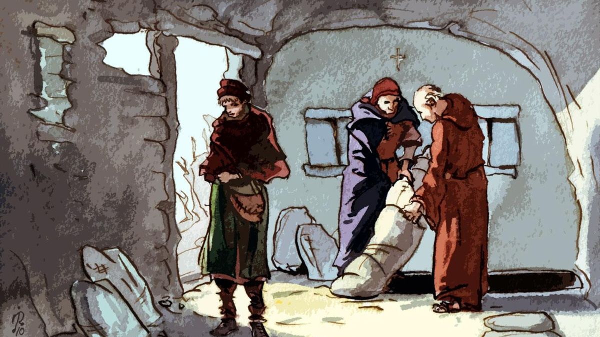 En Las Gobas un grupo creó espacios en la roca para vivir, rezar y enterrar a sus muertos