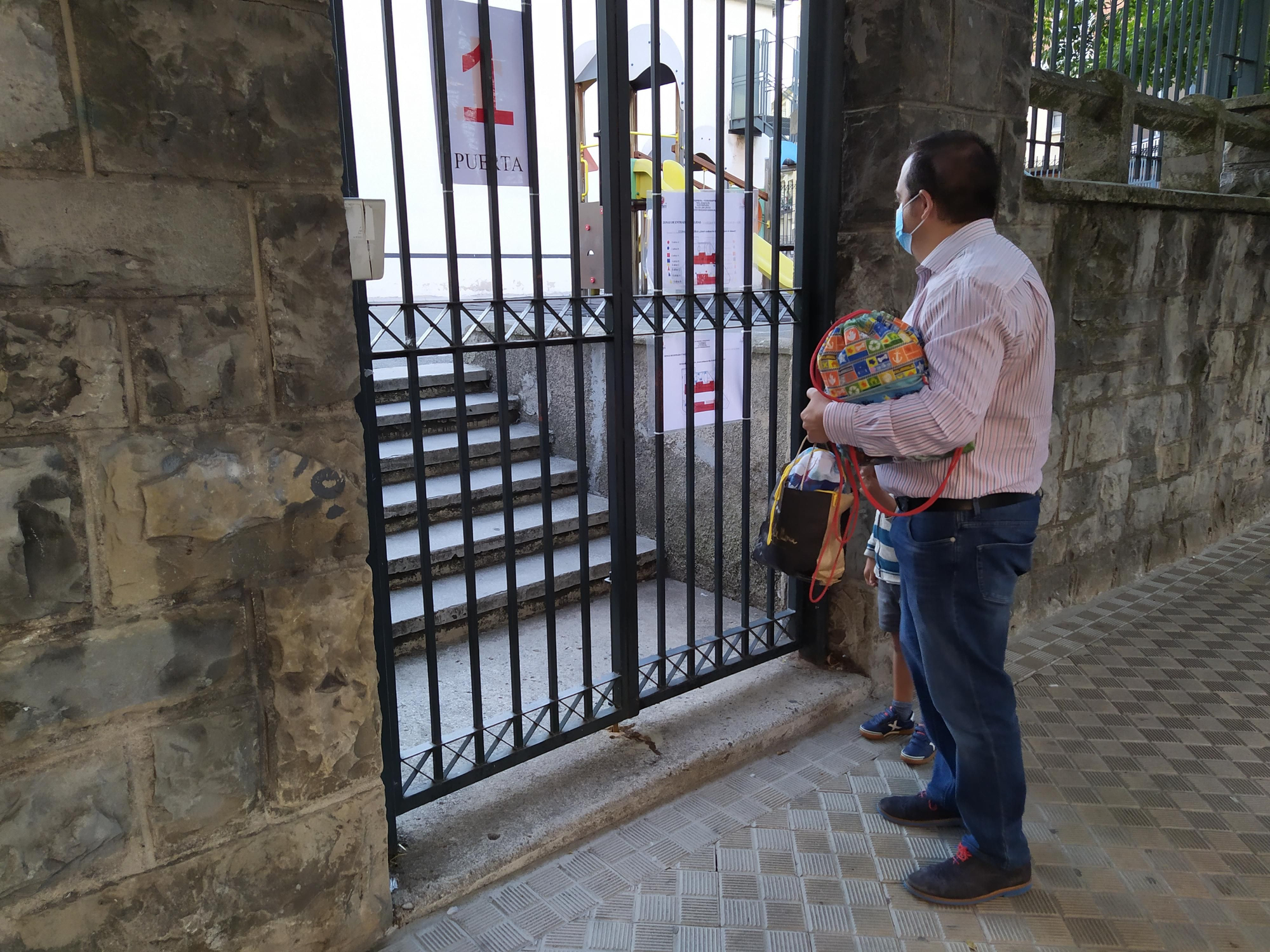 Vuelta a las aulas en el Colegio Público Paderborn de Pamplona
