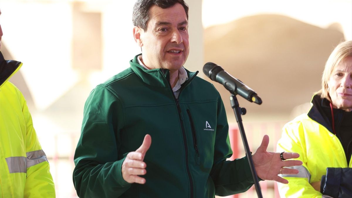 El presidente de la Junta de Andalucía, Juanma Moreno, en Jerez de la Frontera (Cádiz).