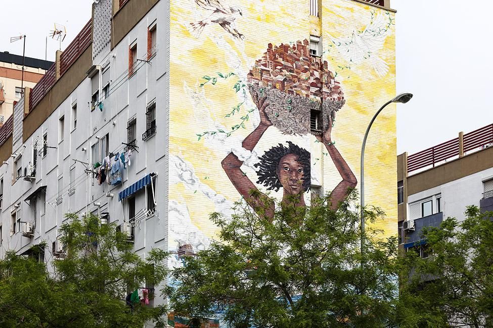 Proyecto Arte para todos, en el Polígono Sur de Sevilla.