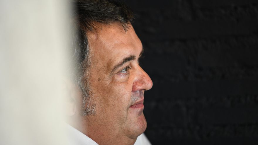 Ernesto Gasco durante la entrevista con elDiario.es