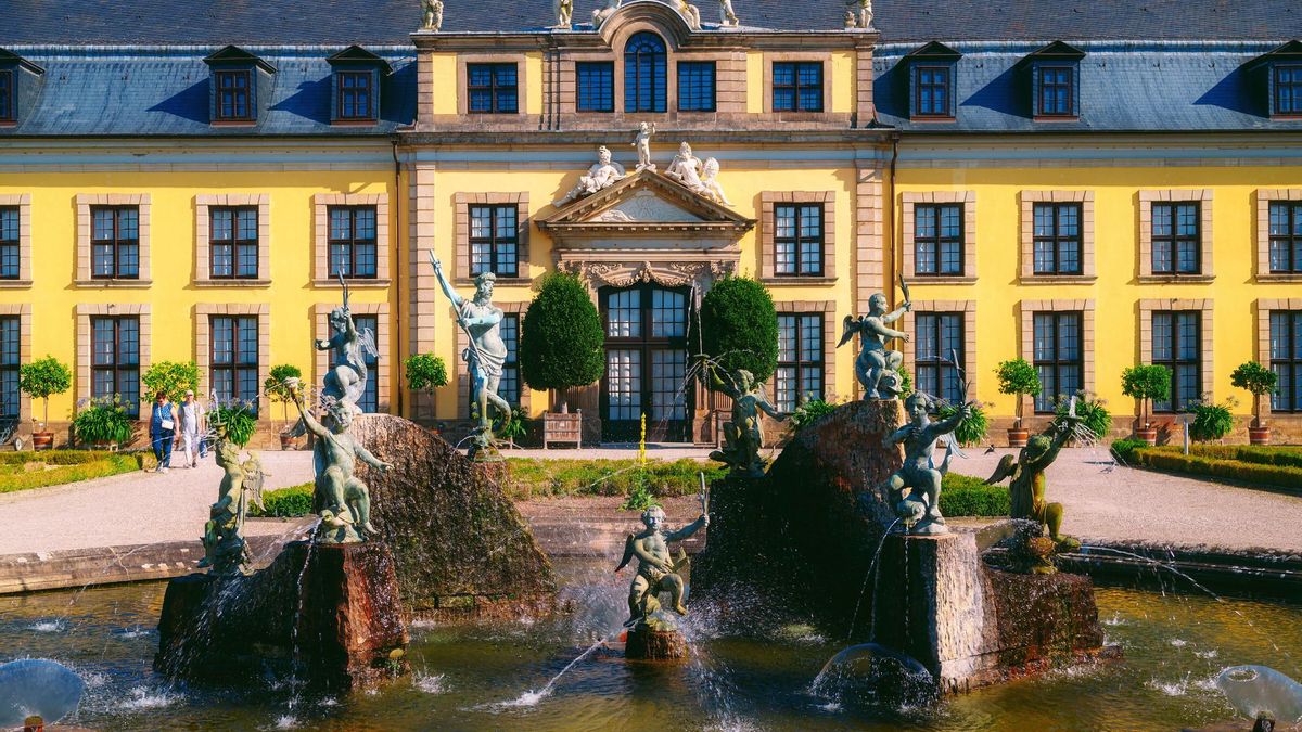 Fachada de la Herrenhausen, la gran villa palaciega de los Hannover.