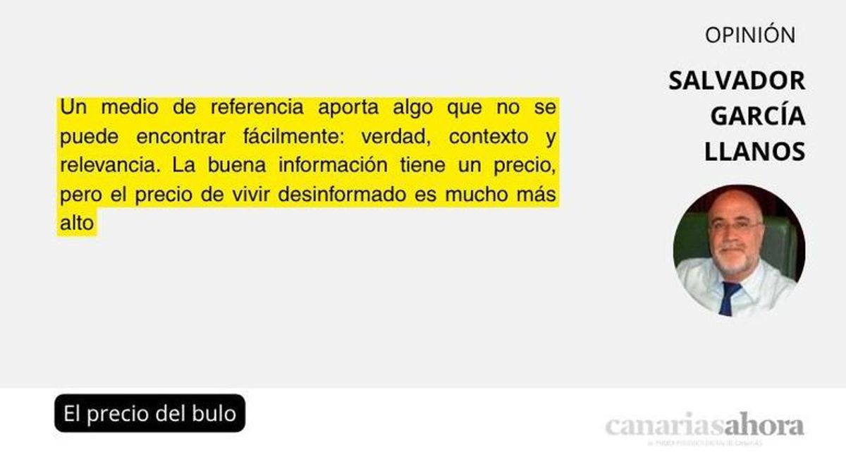 El precio del bulo