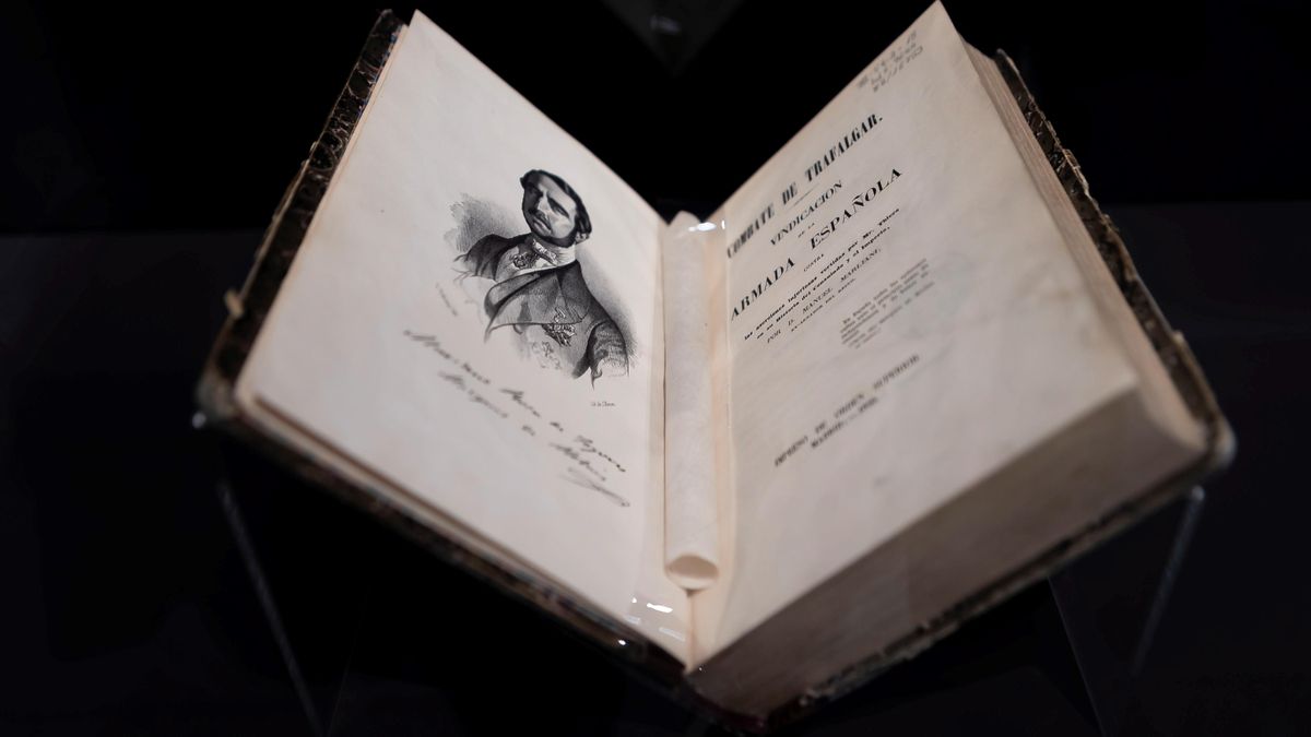 Una de las obras que se pueden ver en la exposición temporal "Galdós en el Museo del Ejército. La Guerra de la Independencia a través de los Episodios Nacionales" que se muestra en el Museo del Ejército de Toledo. EFE/ Ángeles Visdómine