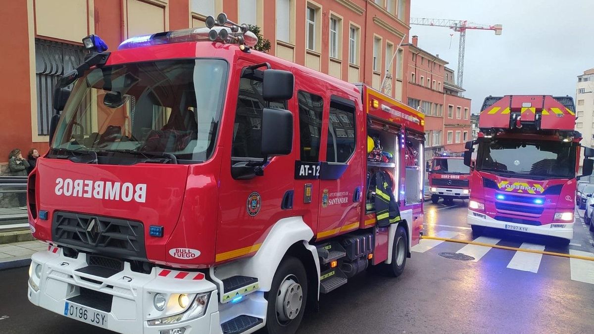 Camiones de bomberos de Santander.