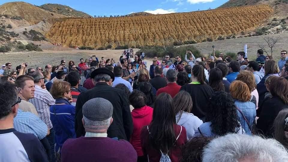 Manifestación de la  Plataforma para la defensa y puesta en valor minas de Mazarrón