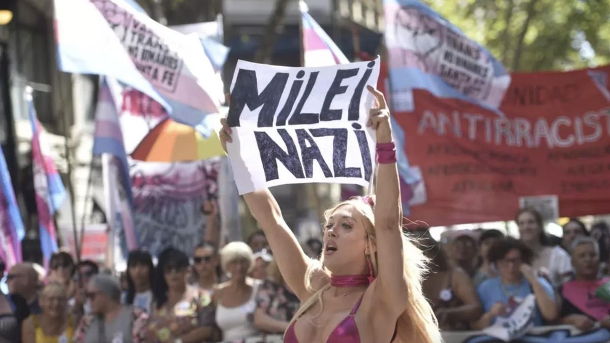 El discurso homofóbico del presidente Javier Milei en Davos fue el disparador de la marcha el año pasado.