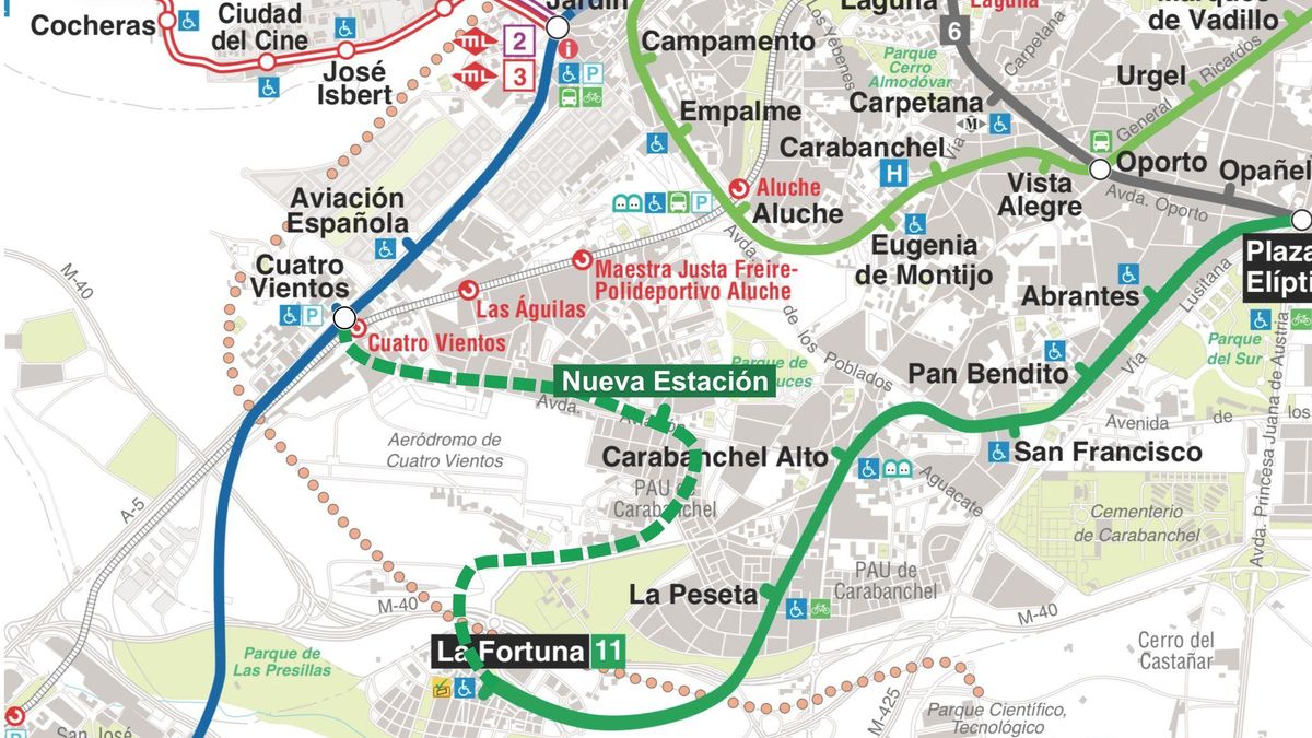 Vecinos de Latina y Carabanchel plantean cubrir su "vacío ferroviario" con un rodeo de la L11 entre Leganés y Cuatro Vientos