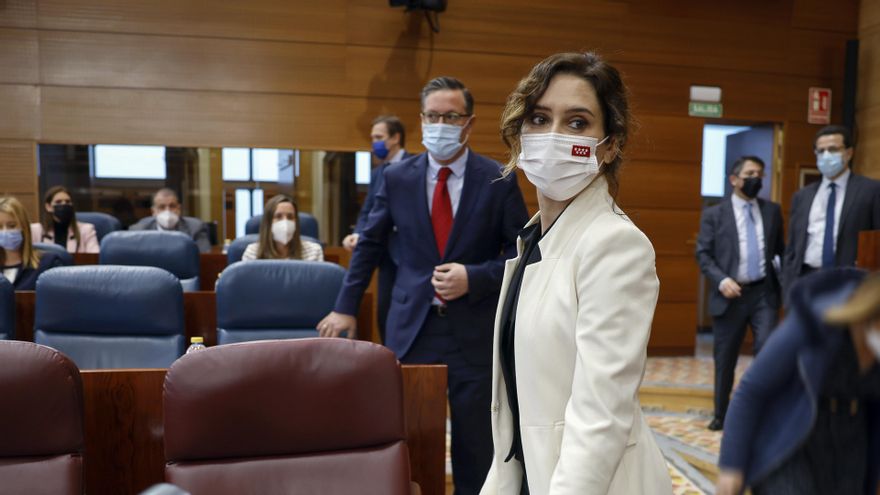 Isabel Díaz Ayuso en la Asamblea de Madrid