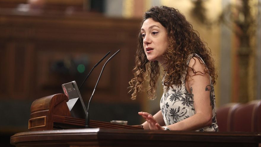 La portavoz adjunta de Sumar en el Congreso de los Diputados y miembro de Comuns, Aina Vidal, durante la celebración de una sesión extraordinaria del Pleno del Congreso de los Diputados, a 23 de julio de 2026, en Madrid (España). Eduardo Parra / Europa Press