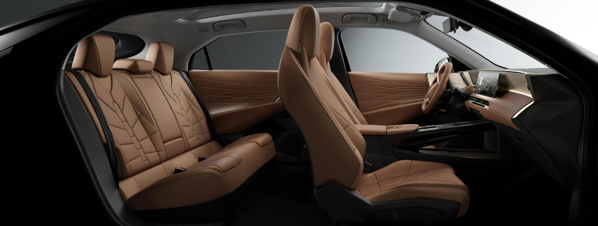 Sección lateral del amplio habitáculo del coche.