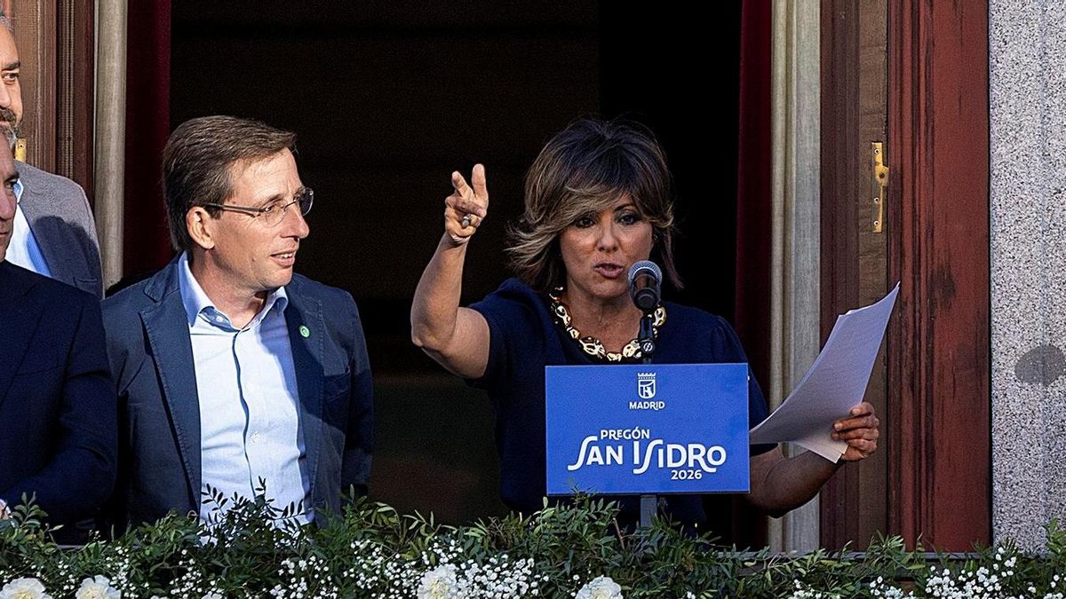 Sonsoles Ónega, durante el pregón de San Isidro