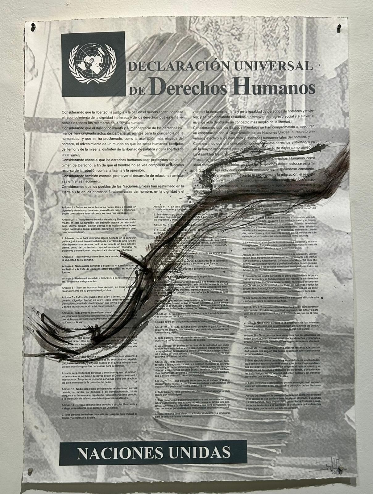 Obra de la exposición ‘La Palabra Herida’ que se inaugura este miércoles en el Palacio Salazar de Santa Cruz de La Palma.