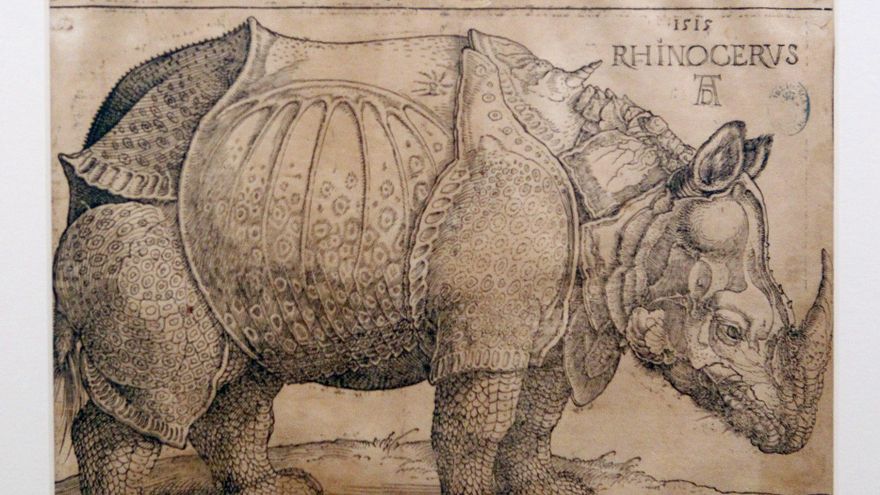 Encuentran en Praga un original olvidado del 'rinoceronte' impreso por Durero en 1515