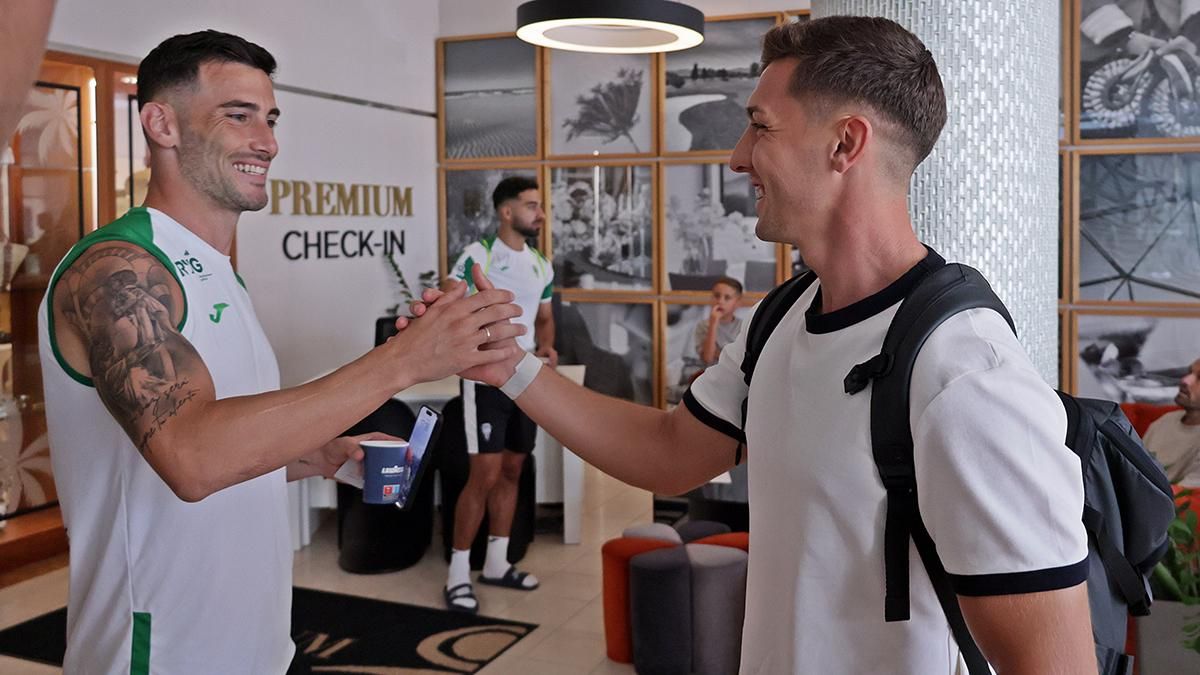 Alberto del Moral en su llegada al 'stage' de Oliva