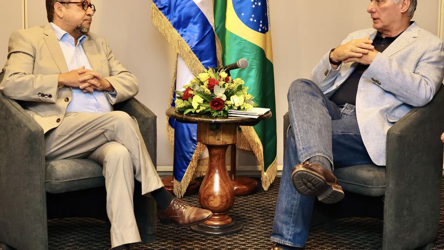 El presidente de Cuba se reúne con el número dos del Partido de los Trabajadores de Brasil