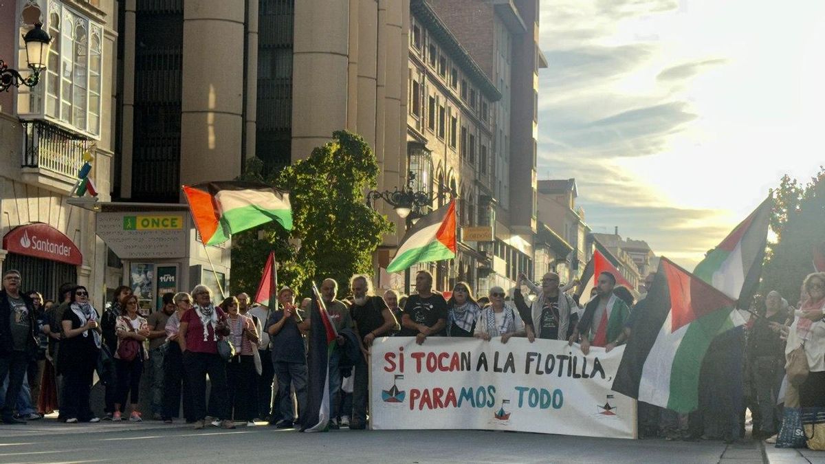 Concentración solidaria con Palestina en León