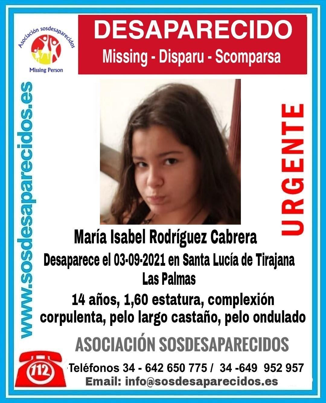 Cartel difundido por sosdesparecidos.