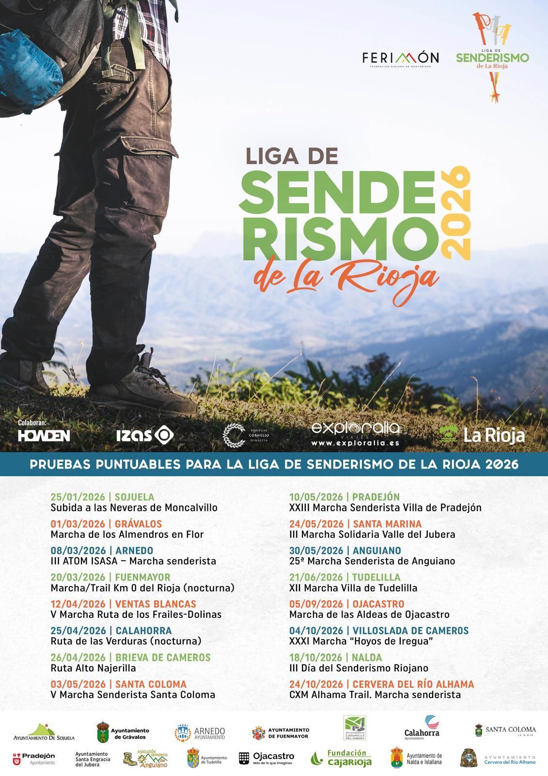 Cartel 2026 de la Liga de Senderismo en La Rioja