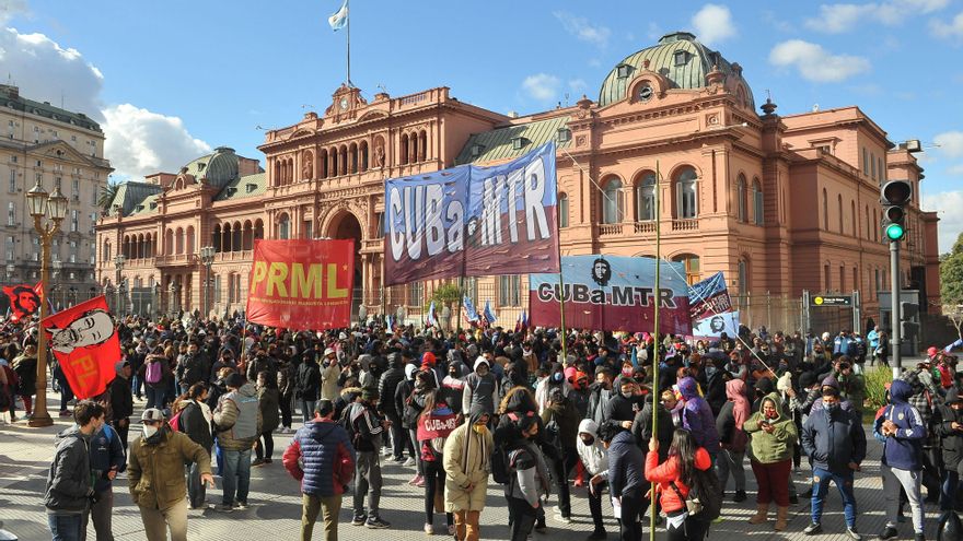 Grupos de izquierda argentina protestan por el pago de deuda al Club de París