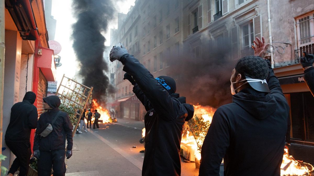Protestas en París, Francia.