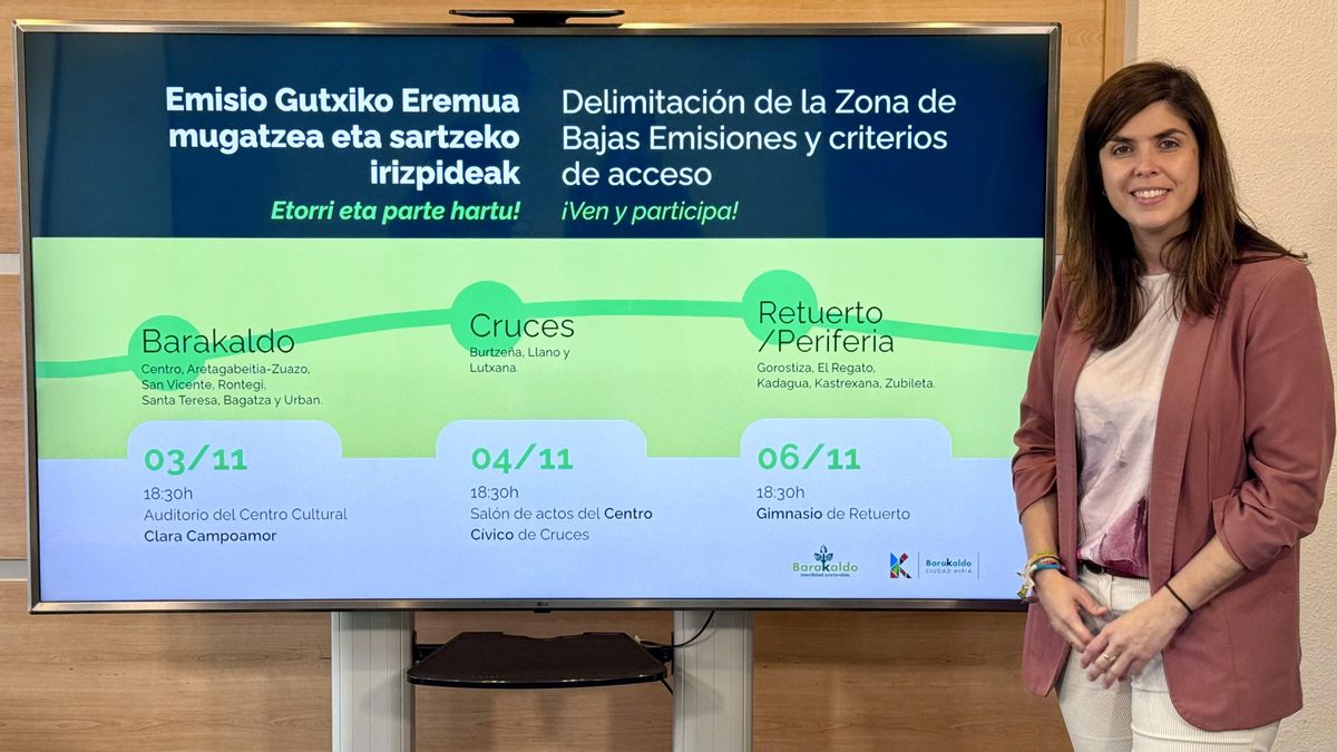 Barakaldo celebrará del 3 al 6 de noviembre sesiones informativas sobre la Zona de Bajas Emisiones
