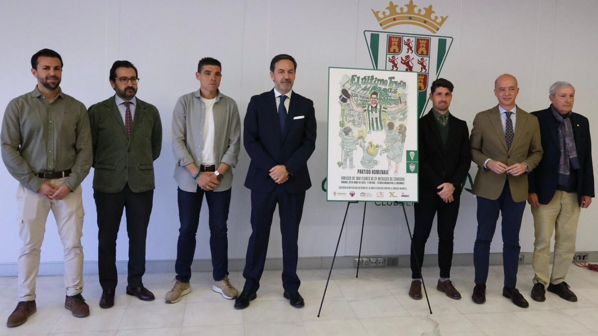 Presentación del partido homenaje de Javi Flores