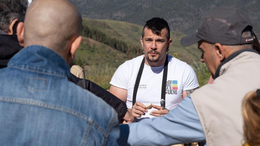 Carlos Maldonado, durante la ruta realizada por Gran Canaria