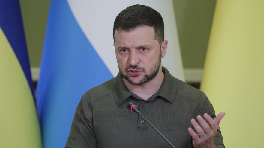 Imagen de archivo del el presidente de Ucrania, Volodimir Zelenski. EFE/EPA/SERGEY DOLZHENKO