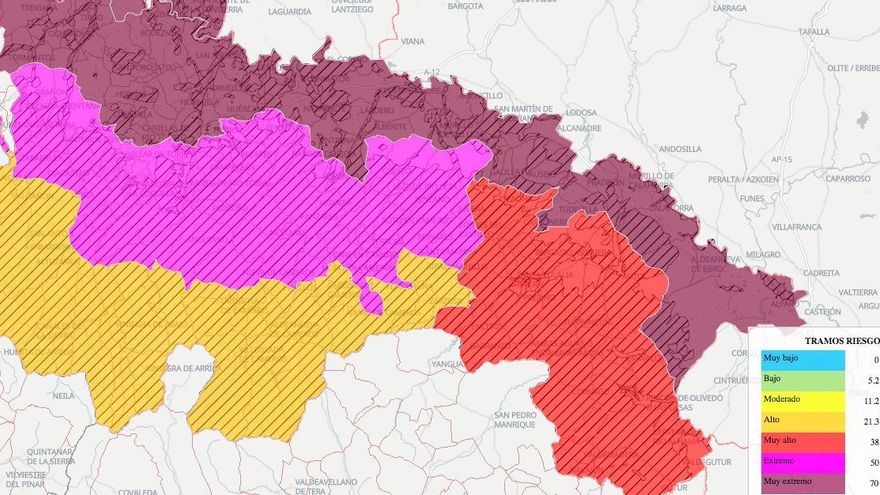 La Rioja alcanza este martes el riesgo muy extremo de incendios forestales