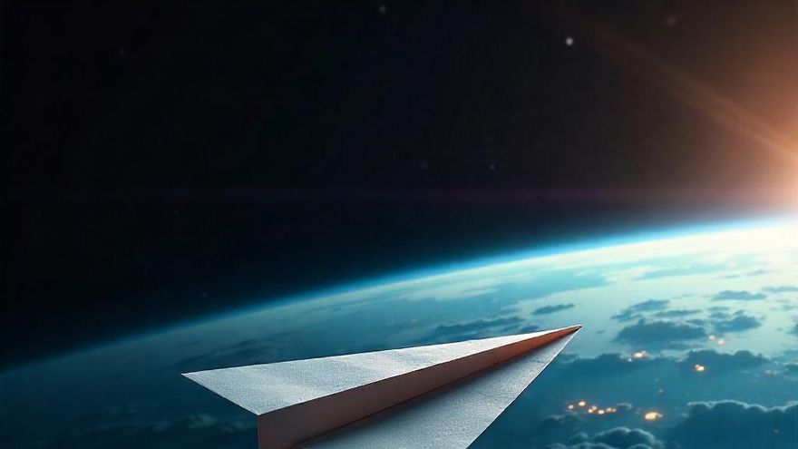 ¿Qué pasa si lanzas un avión de papel desde el espacio? El motivo detrás del experimento japonés