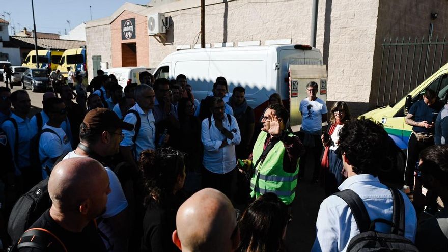 Uno de los pabellones de atención tras el accidente en Urda