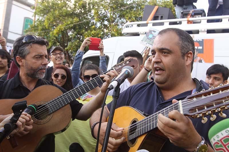 Manifestación contra las prospecciones petrolíferas en Las Palmas de Gran Canaria. (Brissón Reyes).