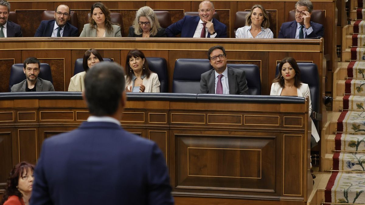 Archivo - El presidente del Gobierno, Pedro Sánchez, interviene durante una sesión de control al Gobierno, en el Congreso de los Diputados, a 18 de septiembre de 2024, en Madrid (España).