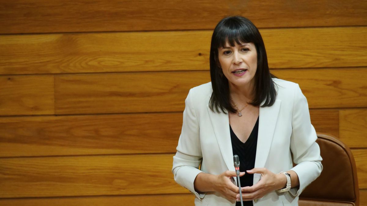 La portavoz nacional del BNG, Ana Pontón, en el Parlamento de Galicia