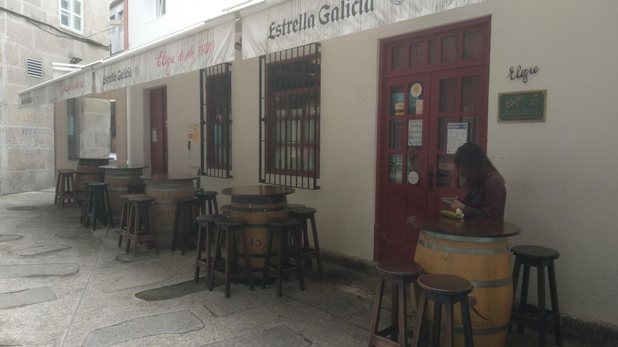Fachada del bar Eligio, en el centro de Vigo.