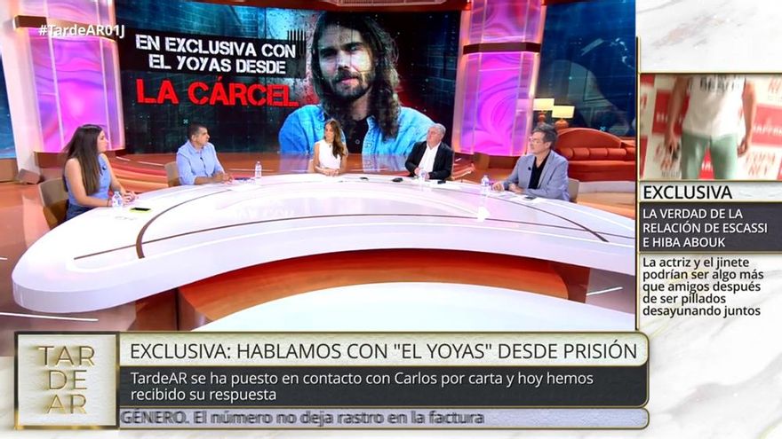 Críticas a 'TardeAR' por dar voz a Carlos Navarro 'El Yoyas' desde la cárcel