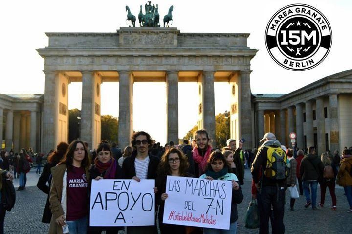 El #7NFeminista llega a Berlín. /Marea Granate