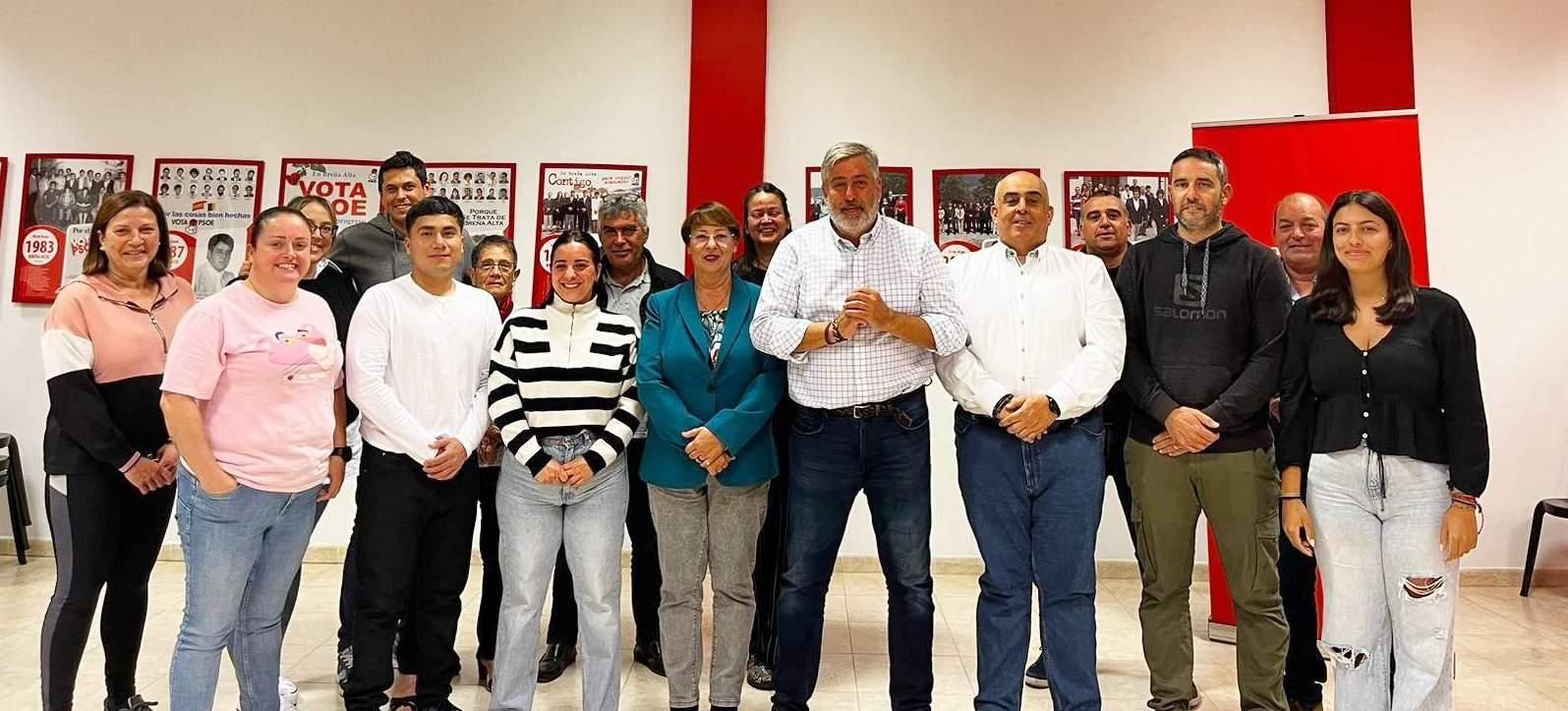 Imagen del equipo del PSOE de Breña Alta para las elecciones de municipales.