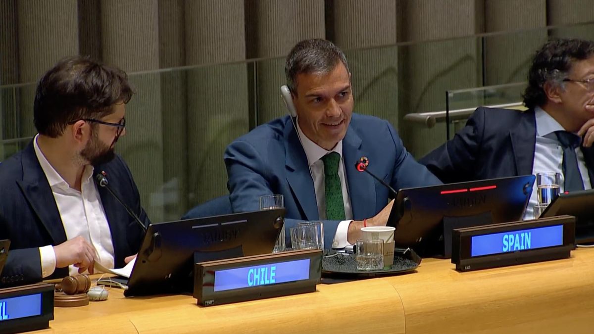Boric, Sánchez y Petro, el 24 de septiembre de 2025 en la ONU.
