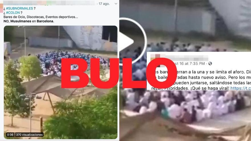 No, este vídeo de musulmanes rezando sin distancia social en Barcelona no es actual ni está grabado durante la pandemia