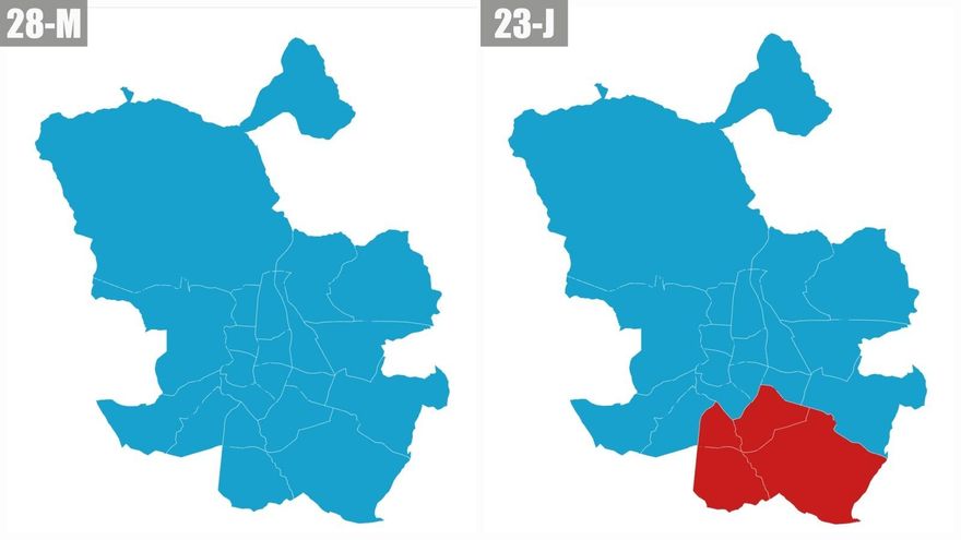 El PP pierde votos en Madrid el 23-J con respecto al 28-M y el PSOE recupera 4 distritos gracias a la movilización